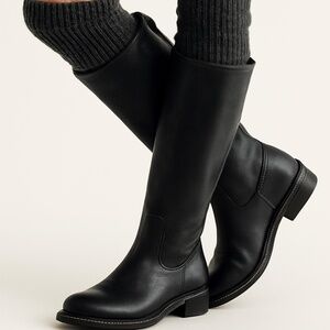 Roots Black Leather Knee-High Boots Women’s 7